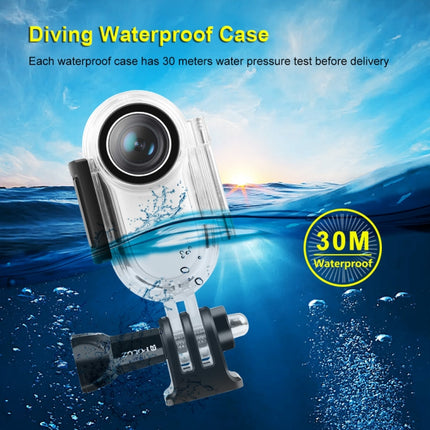 PULUZ 30m Underwater Waterproof Housing Protective Case for Insta360 GO 2, with Base Adapter & Screw(Transparent)-garmade.com