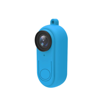 PULUZ Silicone Protective Case with Lens Cover for Insta360 GO 2(Blue)-garmade.com