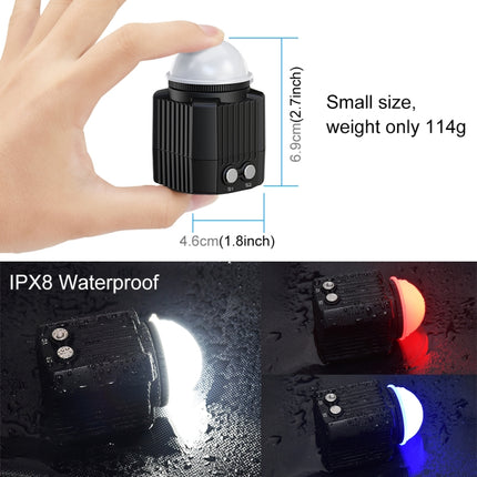PULUZ 60m Underwater LED Photography Fill Light 7.4V/1100mAh Diving Light for GoPro HERO10 Black / HERO9 Black / HERO8 Black / HERO7 /6 /5 /5 Session /4 Session /4 /3+ /3 /2 /1, Insta360 ONE R, DJI Osmo Action and Other Action Cameras(Black)-garmade.com