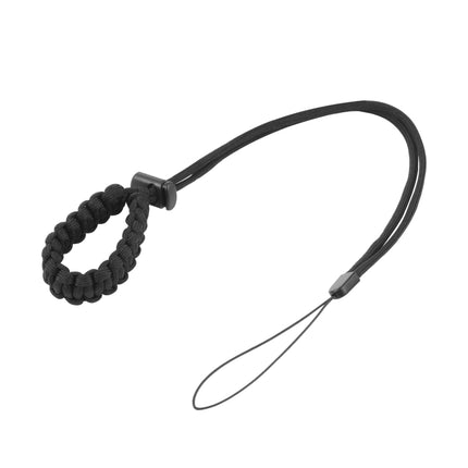 PULUZ Braided Sport Anti-lost Camera Adjustable Wrist Strap (Black)-garmade.com