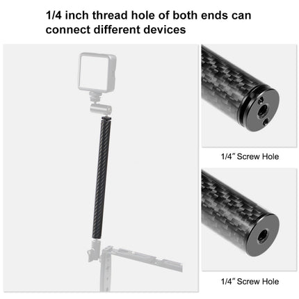 PULUZ 250mm Aluminum Alloy Carbon Fiber Floating Buoyancy Selfie-stick Extension Arm Rods for GoPro HERO10 Black / HERO9 Black / HERO8 Black / HERO7 /6 /5 /5 Session /4 Session /4 /3+ /3 /2 /1, DJI Osmo Action and Other Action Cameras-garmade.com