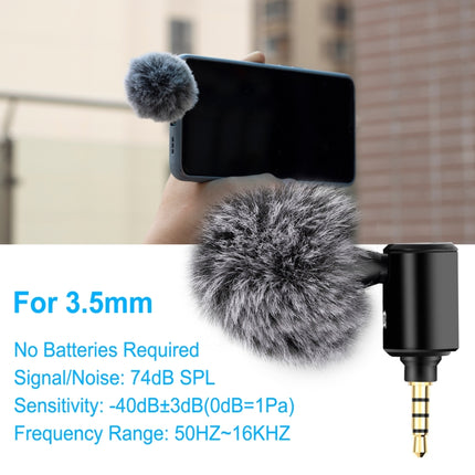 PULUZ 3.5mm Jack Mobile Phone Single Directional Adjustable Microphone(Black)-garmade.com