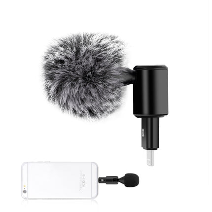 PULUZ 8PIN Jack Mobile Phone Omnidirectional Condenser Adjustable Microphone(Black)-garmade.com