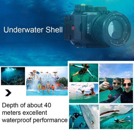 PULUZ 40m Underwater Depth Diving Case Waterproof Camera Housing for Sony RX100 IV(Black)-garmade.com
