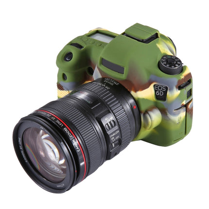 PULUZ Soft Silicone Protective Case for Canon EOS 6D(Camouflage)-garmade.com