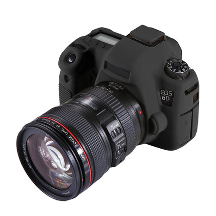 PULUZ Soft Silicone Protective Case for Canon EOS 6D(Black)-garmade.com
