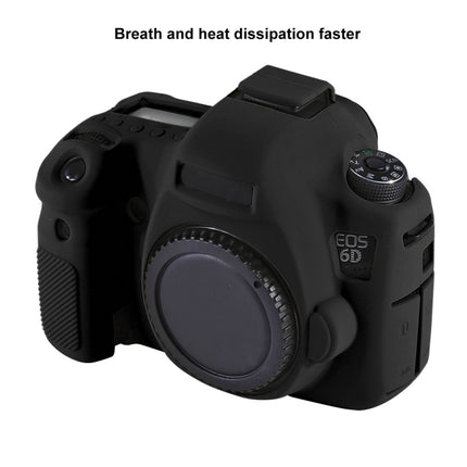 PULUZ Soft Silicone Protective Case for Canon EOS 6D(Black)-garmade.com