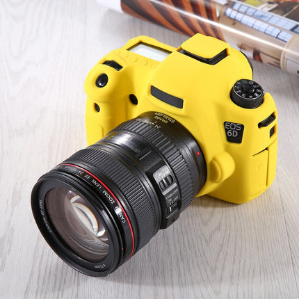 PULUZ Soft Silicone Protective Case for Canon EOS 6D(Yellow)-garmade.com