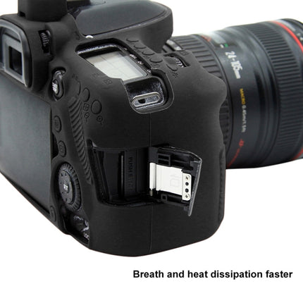 PULUZ Soft Silicone Protective Case for Canon EOS 80D(Black)-garmade.com