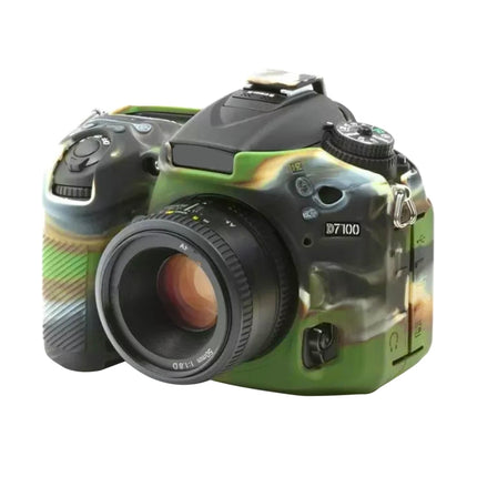 PULUZ Soft Silicone Protective Case for Nikon D7200 /D7100(Camouflage)-garmade.com