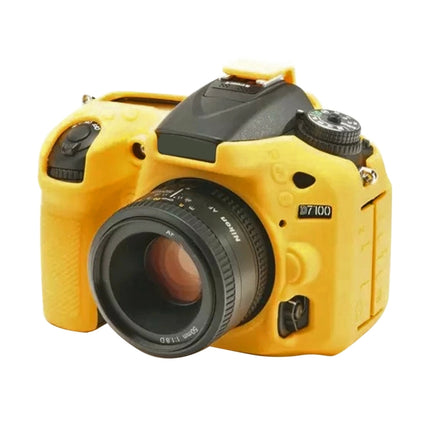 PULUZ Soft Silicone Protective Case for Nikon D7200 /D7100(Yellow)-garmade.com