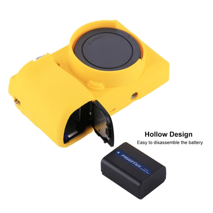 PULUZ Soft Silicone Protective Case for Sony ILCE-6000 / A6000(Yellow)-garmade.com