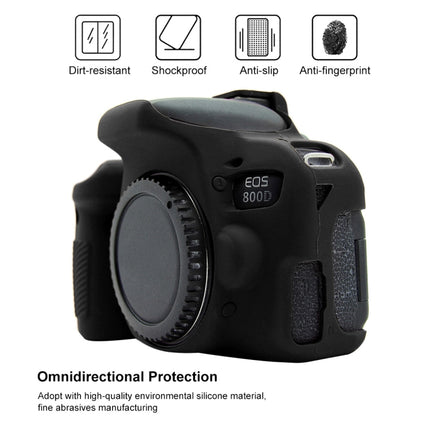 PULUZ Soft Silicone Protective Case for Canon EOS 800D(Black)-garmade.com