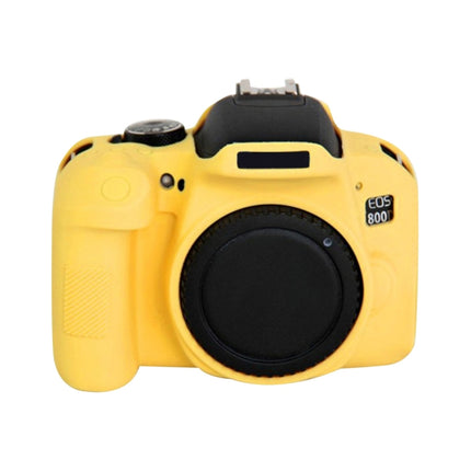 PULUZ Soft Silicone Protective Case for Canon EOS 800D(Yellow)-garmade.com