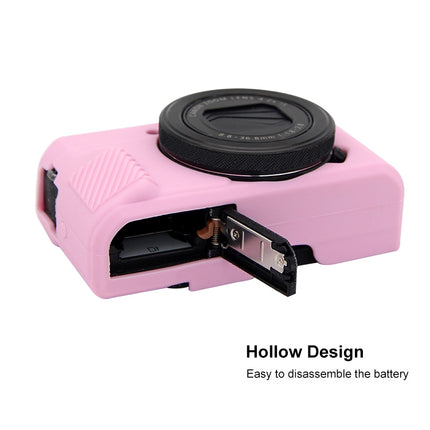 PULUZ Soft Silicone Protective Case for Canon EOS G7 X Mark II(Pink)-garmade.com