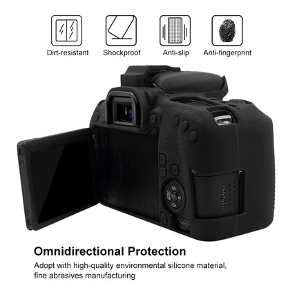 PULUZ Soft Silicone Protective Case for Canon EOS 77D(Black)-garmade.com