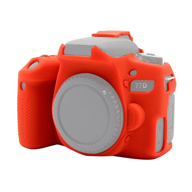 PULUZ Soft Silicone Protective Case for Canon EOS 77D(Red)-garmade.com