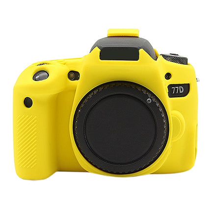 PULUZ Soft Silicone Protective Case for Canon EOS 77D(Yellow)-garmade.com