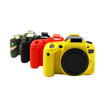 PULUZ Soft Silicone Protective Case for Canon EOS 77D(Red)-garmade.com