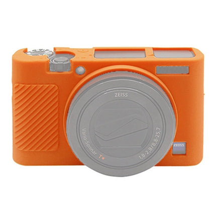PULUZ Soft Silicone Protective Case for Sony RX100 III / IV / V(Orange)-garmade.com