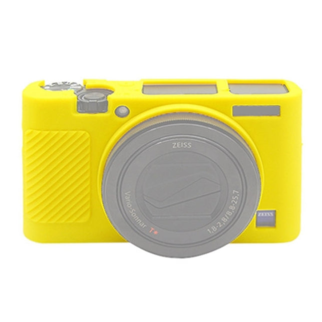 PULUZ Soft Silicone Protective Case for Sony RX100 III / IV / V(Yellow)-garmade.com