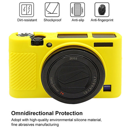 PULUZ Soft Silicone Protective Case for Sony RX100 III / IV / V(Yellow)-garmade.com
