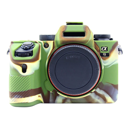 PULUZ Soft Silicone Protective Case for Sony A9 (ILCE-9) / A7 III/ A7R III(Camouflage)-garmade.com