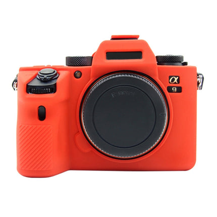 PULUZ Soft Silicone Protective Case for Sony A9 (ILCE-9) / A7 III/ A7R III(Red)-garmade.com