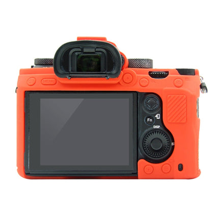 PULUZ Soft Silicone Protective Case for Sony A9 (ILCE-9) / A7 III/ A7R III(Red)-garmade.com