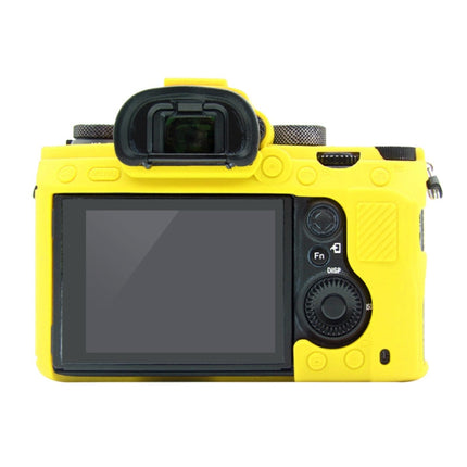 PULUZ Soft Silicone Protective Case for Sony A9 (ILCE-9) / A7 III/ A7R III(Yellow)-garmade.com
