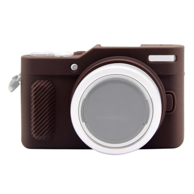 PULUZ Soft Silicone Protective Case for Panasonic Lumix GF10(Coffee)-garmade.com