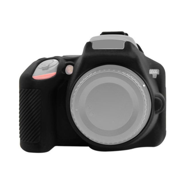 PULUZ Soft Silicone Protective Case for Nikon D3500(Black)-garmade.com