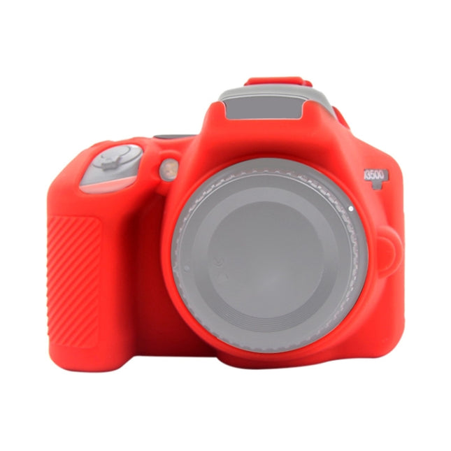 PULUZ Soft Silicone Protective Case for Nikon D3500(Red)-garmade.com