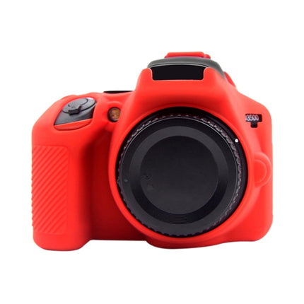 PULUZ Soft Silicone Protective Case for Nikon D3500(Red)-garmade.com