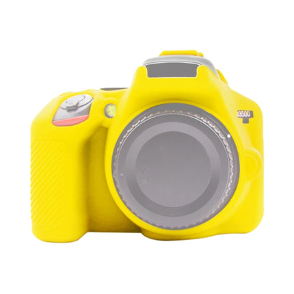 PULUZ Soft Silicone Protective Case for Nikon D3500(Yellow)-garmade.com