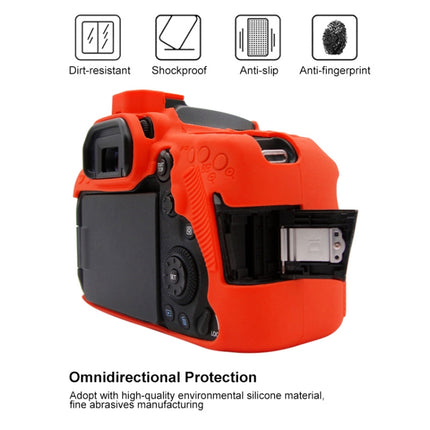 PULUZ Soft Silicone Protective Case for Canon EOS 90D(Red)-garmade.com