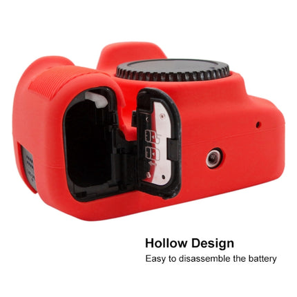 PULUZ Soft Silicone Protective Case for Canon EOS 90D(Red)-garmade.com