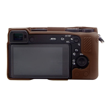 PULUZ Soft Silicone Protective Case for Sony A6600 / ILCE-6600 (Coffee)-garmade.com