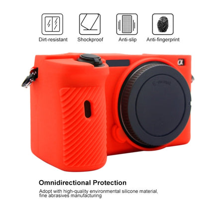 PULUZ Soft Silicone Protective Case for Sony A6600 / ILCE-6600 (Red)-garmade.com