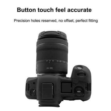 PULUZ Soft Silicone Protective Case for Canon EOS R5(Black)-garmade.com