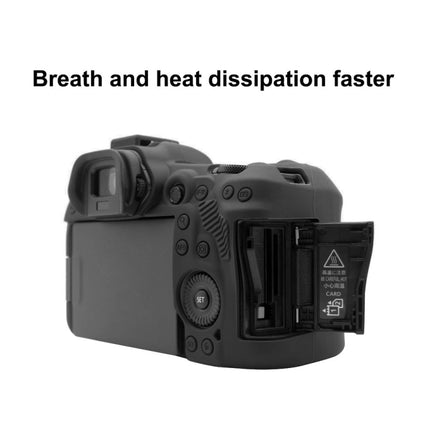 PULUZ Soft Silicone Protective Case for Canon EOS R5(Black)-garmade.com
