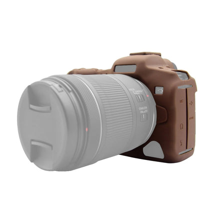 PULUZ Soft Silicone Protective Case for Canon EOS R5(Coffee)-garmade.com