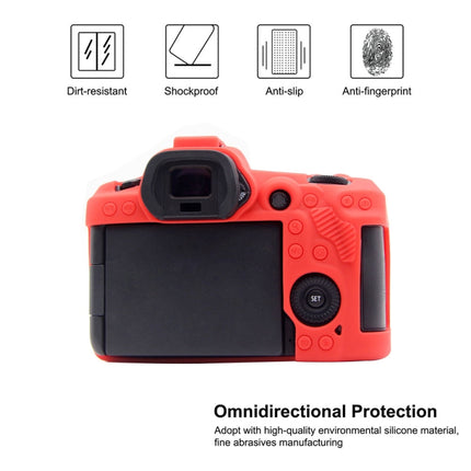 PULUZ Soft Silicone Protective Case for Canon EOS R5(Red)-garmade.com