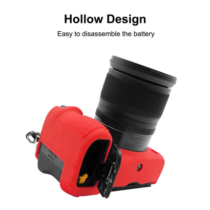 PULUZ Soft Silicone Protective Case for Nikon Z6 II(Red)-garmade.com