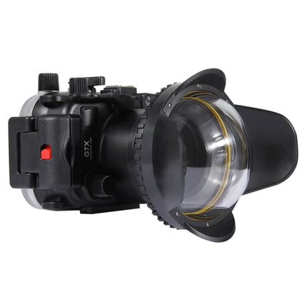 PULUZ 0.7X~0.8X Amplification Optical Fisheye Lens Shade Wide Angle Dome Port Lens for Underwater Housings (67mm Round Adapter) , 60m Underwater Depth-garmade.com