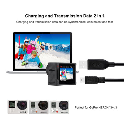 PULUZ Mini 5-Pin USB Sync Data Charging Cable for GoPro HERO4 /3+ /3, Length: 1m-garmade.com