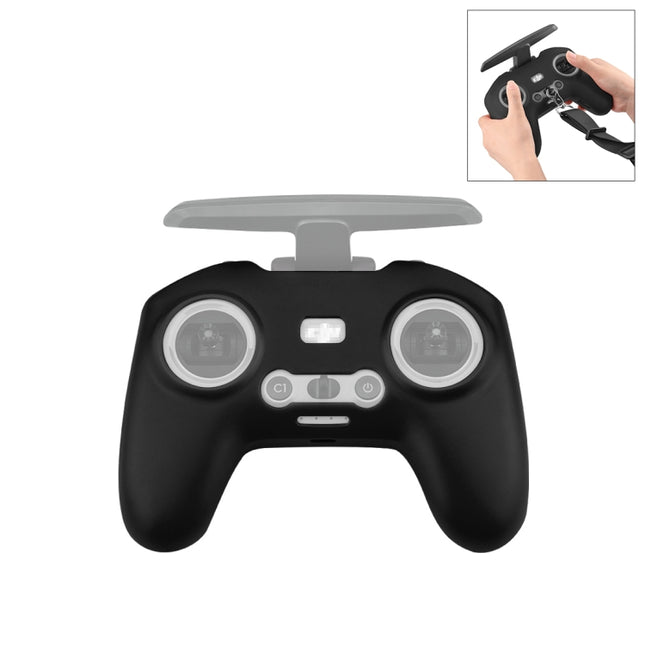 For DJI FPV Combo Remote Control PULUZ Silicone Protective Case (Black)-garmade.com