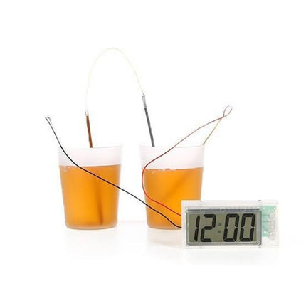DIY Novel Green Science Potato Digital Clock Educational Kit with 2 inch LCD Screen (Potato NOT Included)(White)-garmade.com