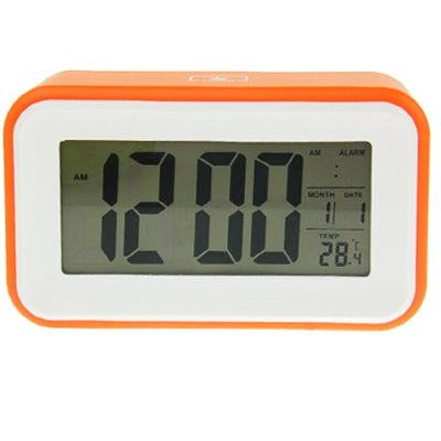 Multi Function Large Screen Alarm Clock with Calendar & LCD Light & Snooze Touch (Orange)-garmade.com