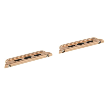 2 PCS for Apple Watch 42mm Metal Strap Connector Metal Buckle with Screwdrivers Tool(Gold)-garmade.com